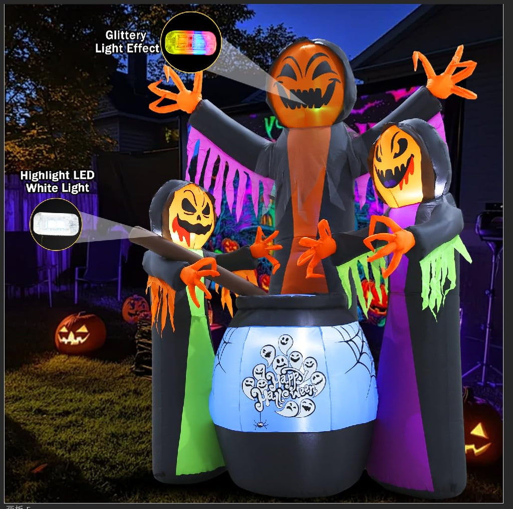 8FT Halloween Inflatable with Light Yard Decor G4334