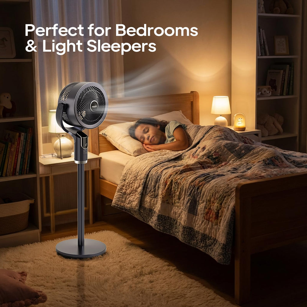 3-in-1 Pedestal Tabletop Fan with Remote Grey 2-Pack N1329