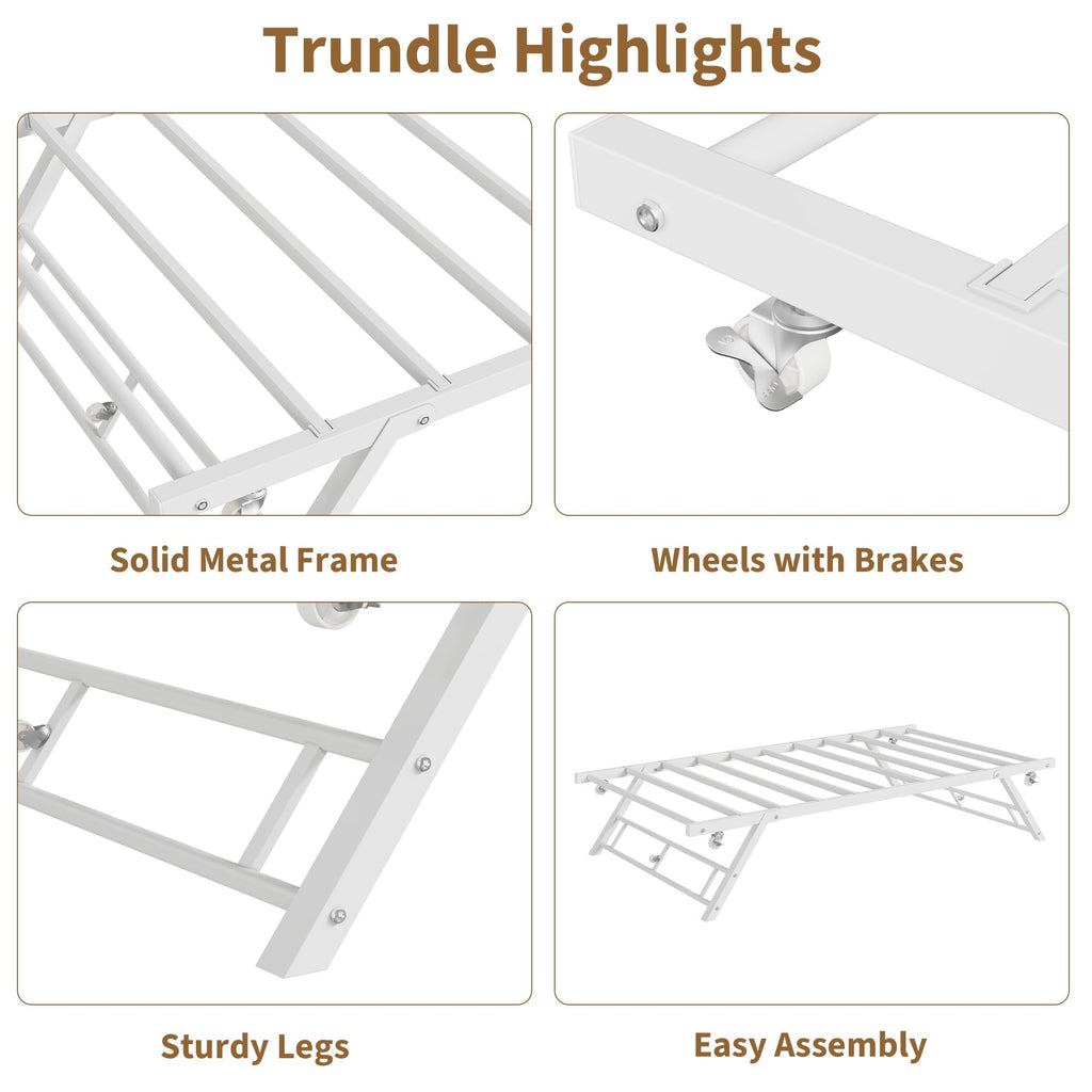 Twin Pop Up Trundle Bed X70912