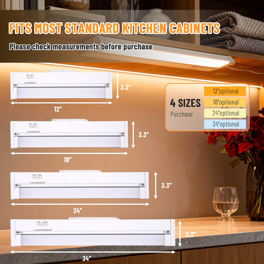 24" 4Pack Swivel Under Cabinet Lighting B9051