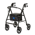 Burgundy Aluminum Rollator Walker with 8” Wheels and Padded Seat N4330