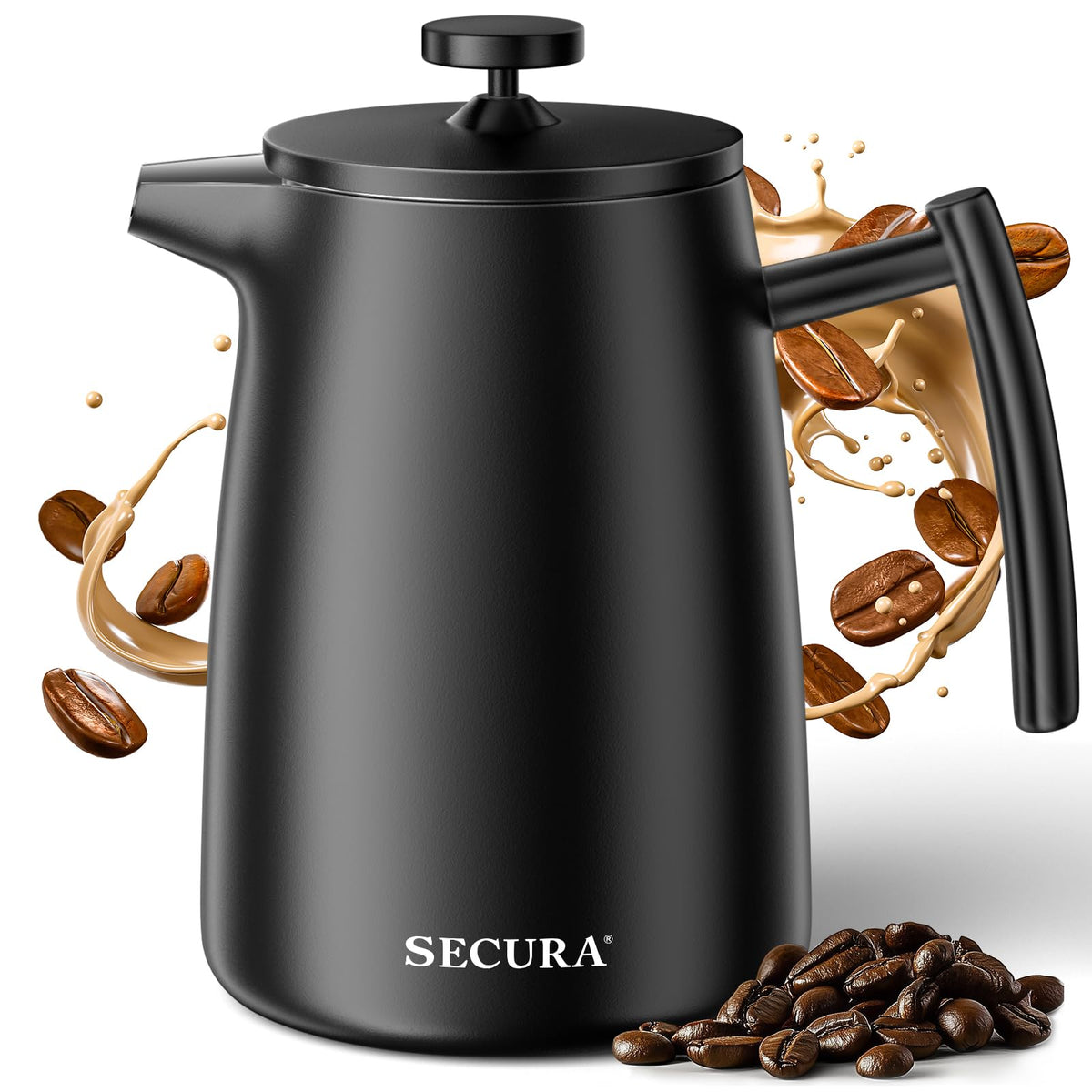 50oz Stainless Steel Insulated French Press Coffee Maker N947