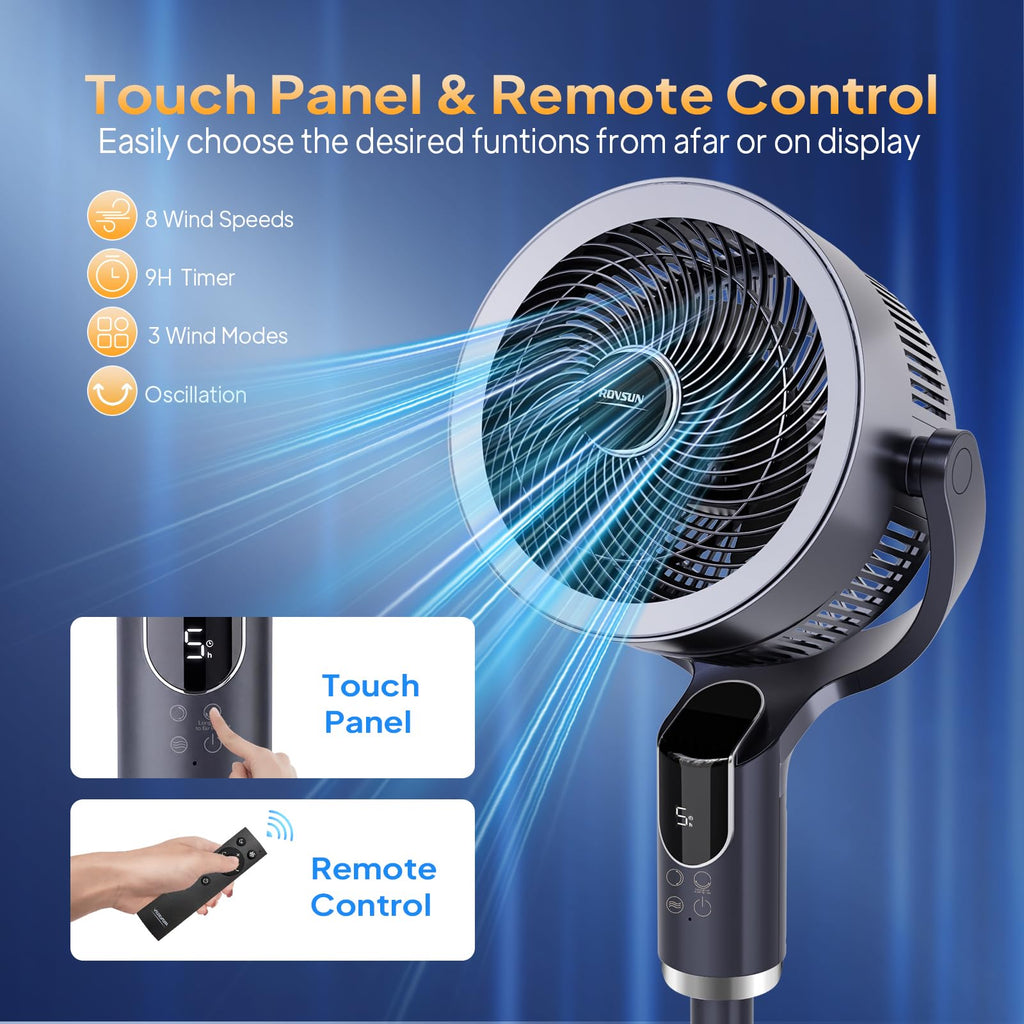3-in-1 Pedestal Tabletop Fan with Remote Grey 2-Pack N1329