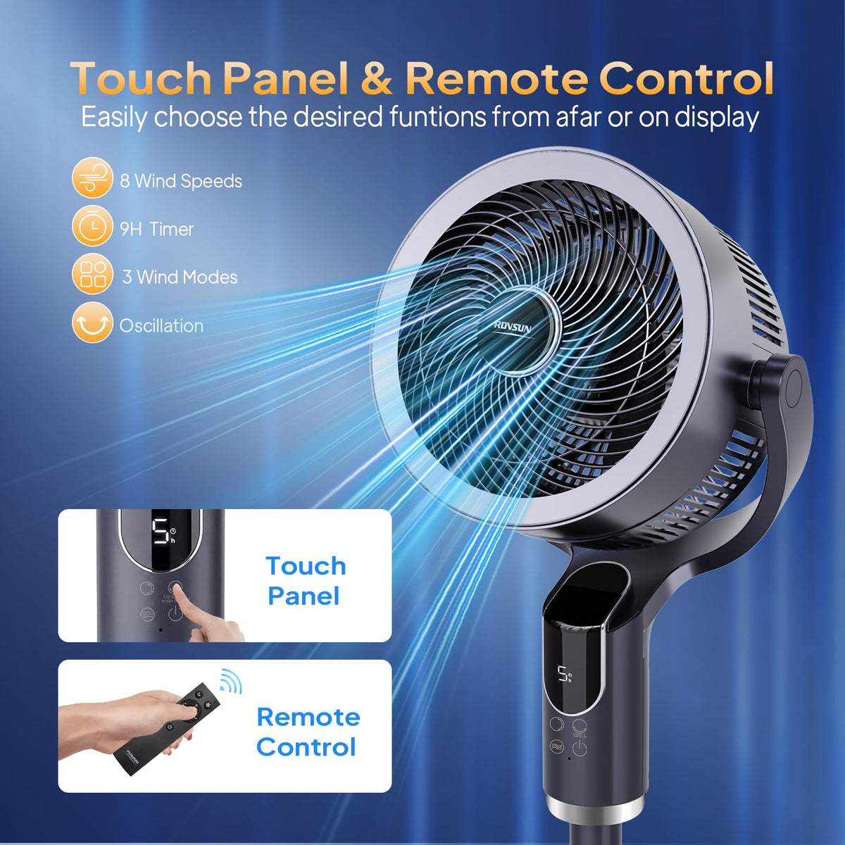 3-in-1 Pedestal Tabletop Fan with Remote Grey 2-Pack N1329