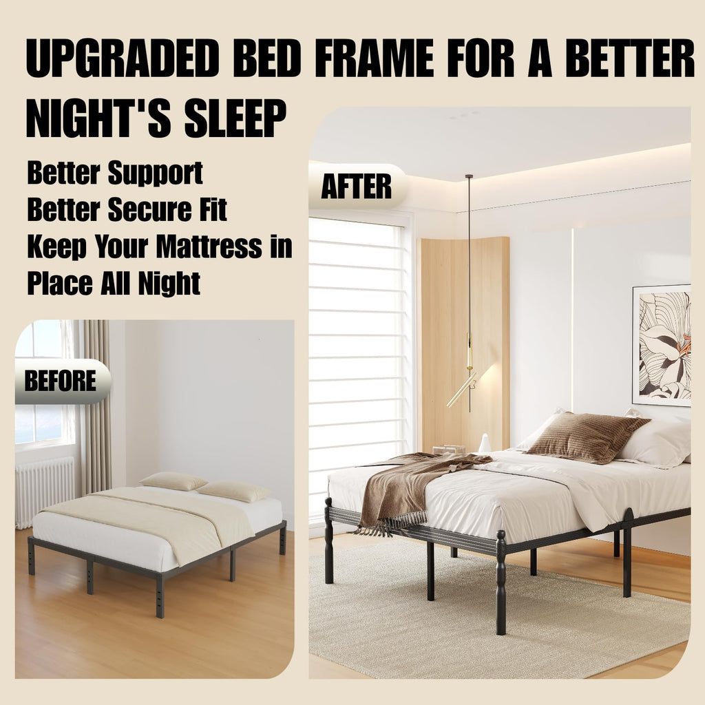 18" Metal Queen Platform Bed Frame Q62201