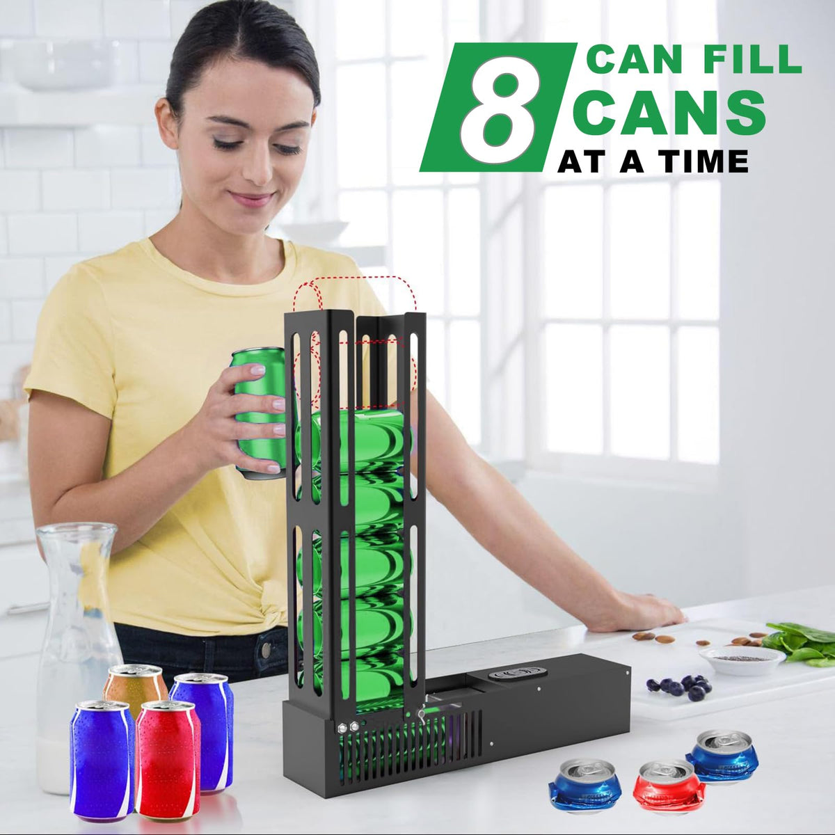 Automatic Can Crusher for 8oz/12oz/16oz Cans Q46509