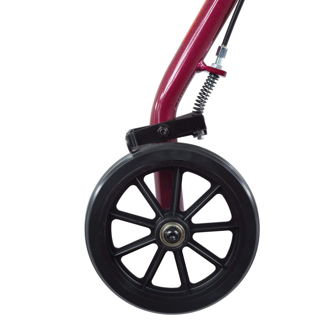 Aluminum Rollator Walker with Seat, 6-inch Wheels, Foldable, Burgundy L3625