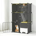 3-Tier Cat Cage with Litter Box, Hammock & Ladders Q173069
