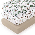 3 Pack Ultra Soft Breathable Fitted Crib Sheets 28x52 Inch U27088