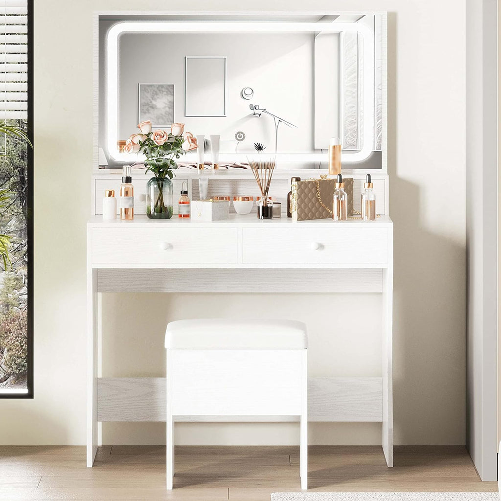 Vanity Desk with Charging Station L140
