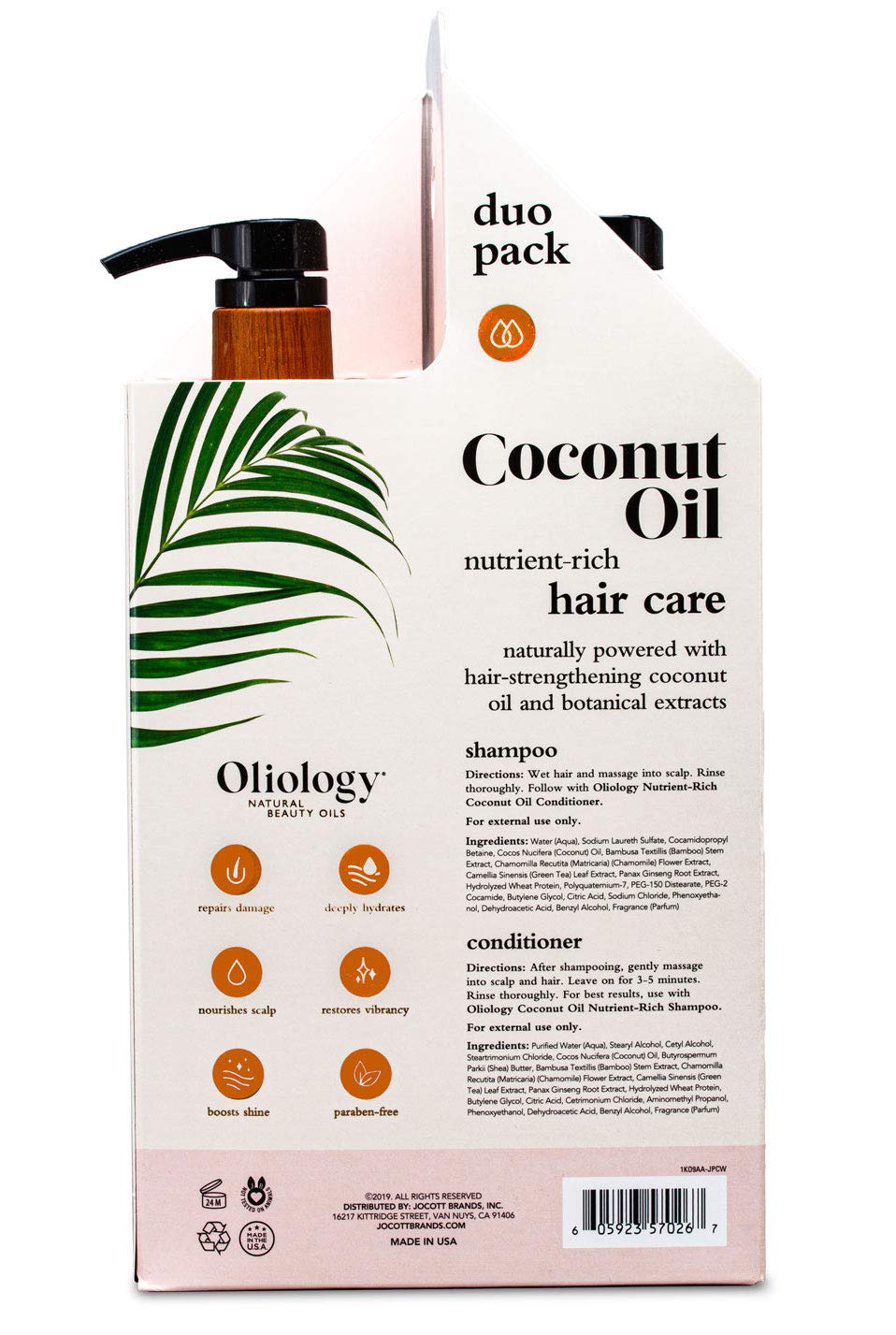 Coconut Oil Shampoo & Conditioner Combo Pack 32oz R25241