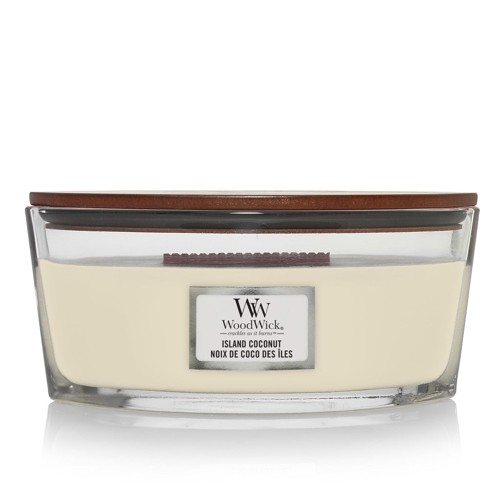 Island Coconut Scented Candle with Crackling Wick E94282