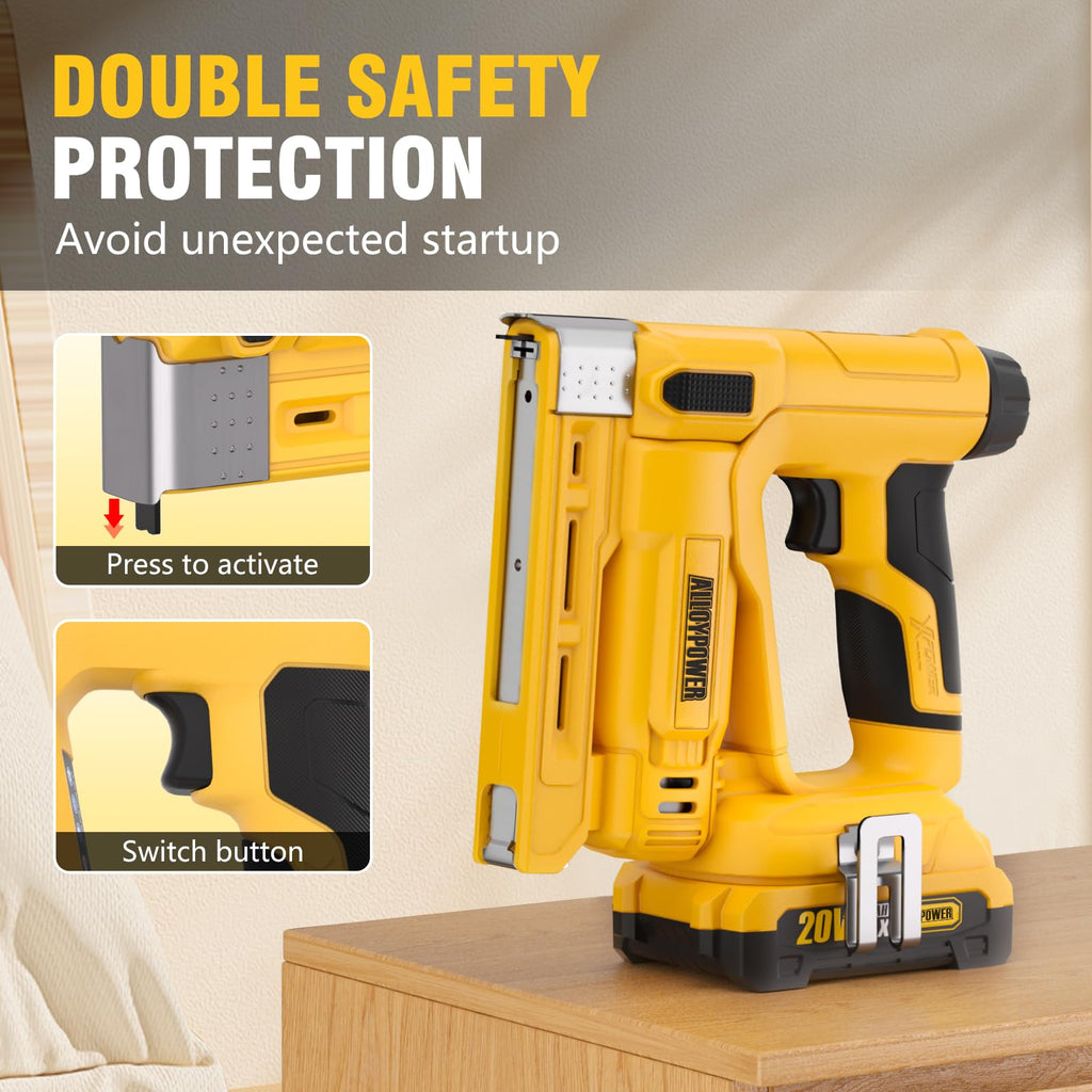 3/8'' Crown 18 Gauge 2 in 1 Cordless Brad Nailer/Electric Stapler with Battery & Charger G75160