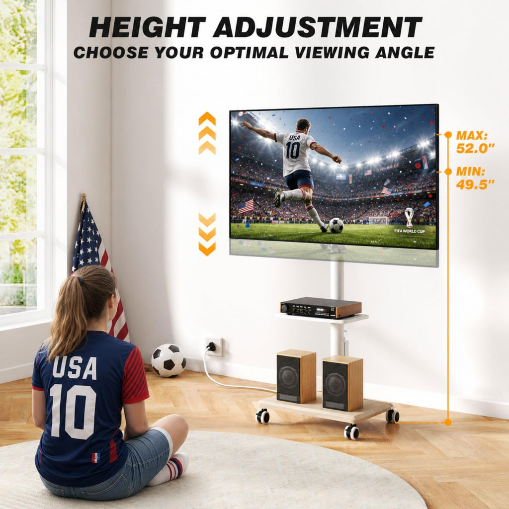 Rolling TV Stand with Power Outlet for 32-60 inch TVs A75819