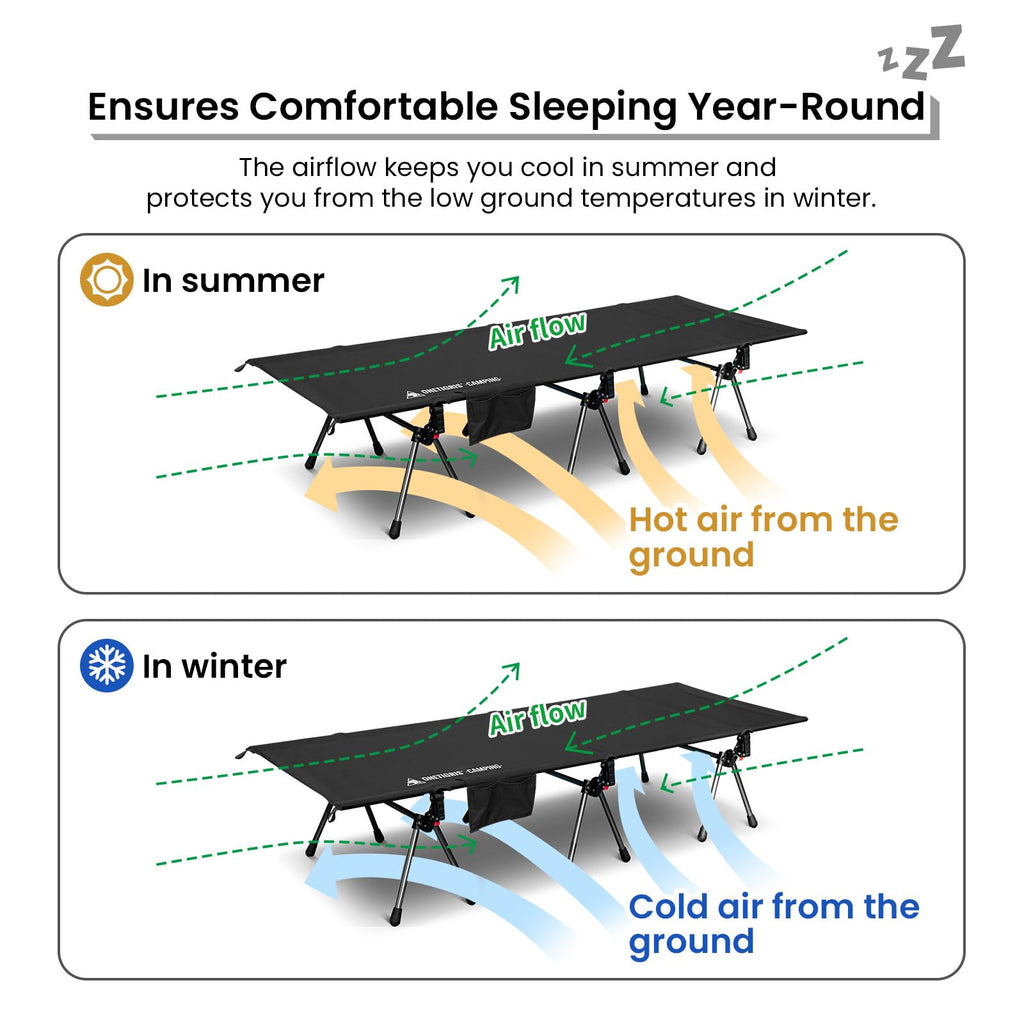 Height Adjustable Folding Camping Cot H8708