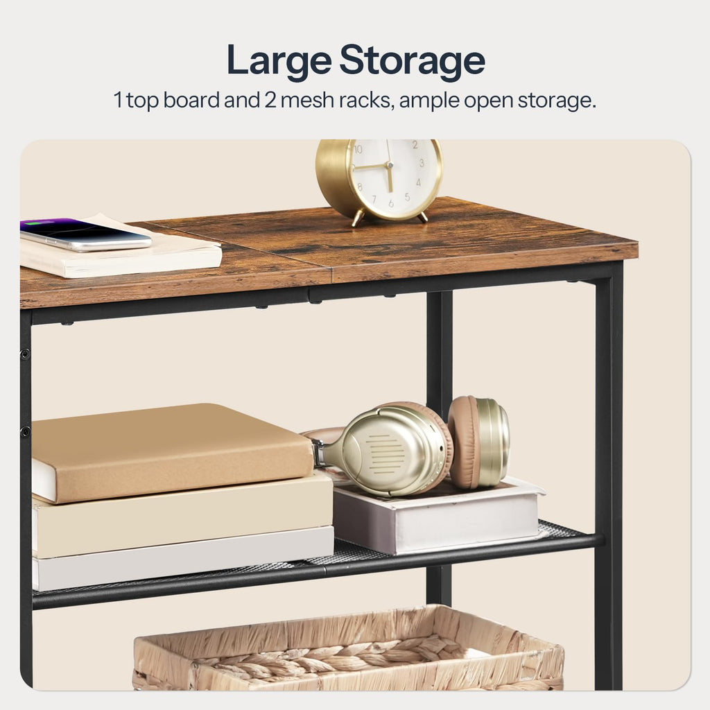 3-Tier Narrow End Table with Charging Station B20999