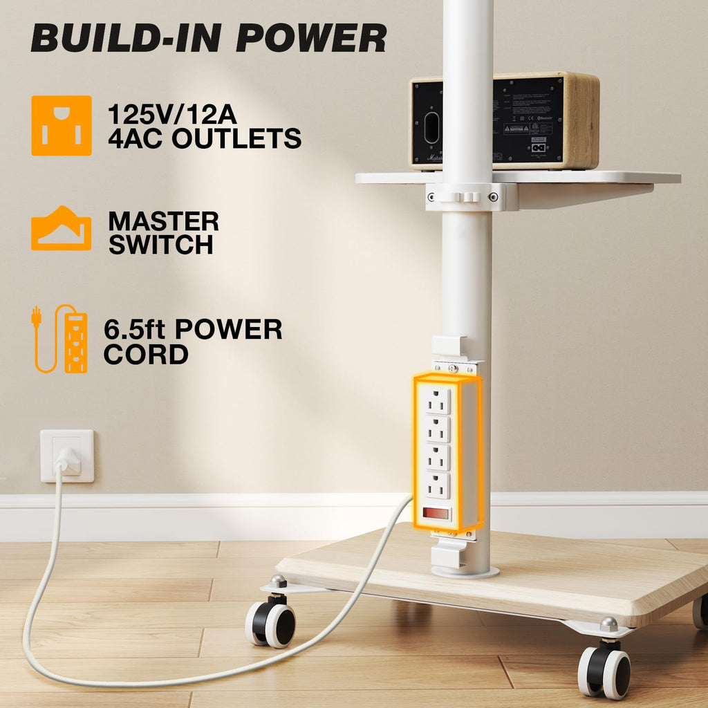 Rolling TV Stand with Power Outlet for 32-60 inch TVs A75819