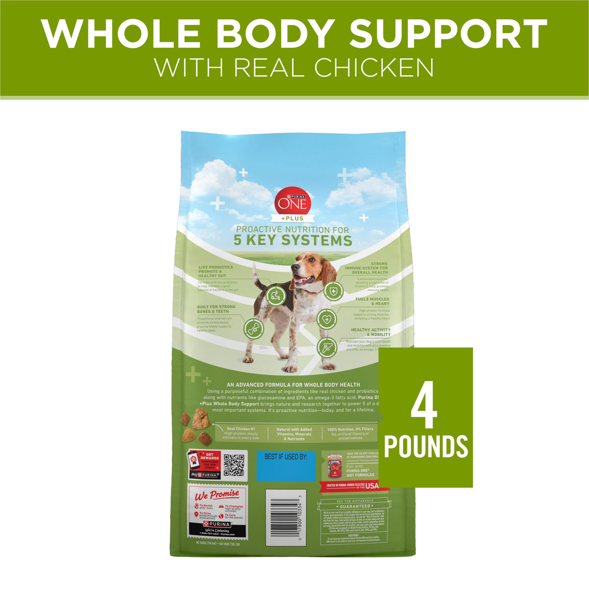 Chicken Dry Dog Food 4 lb Bag E51776