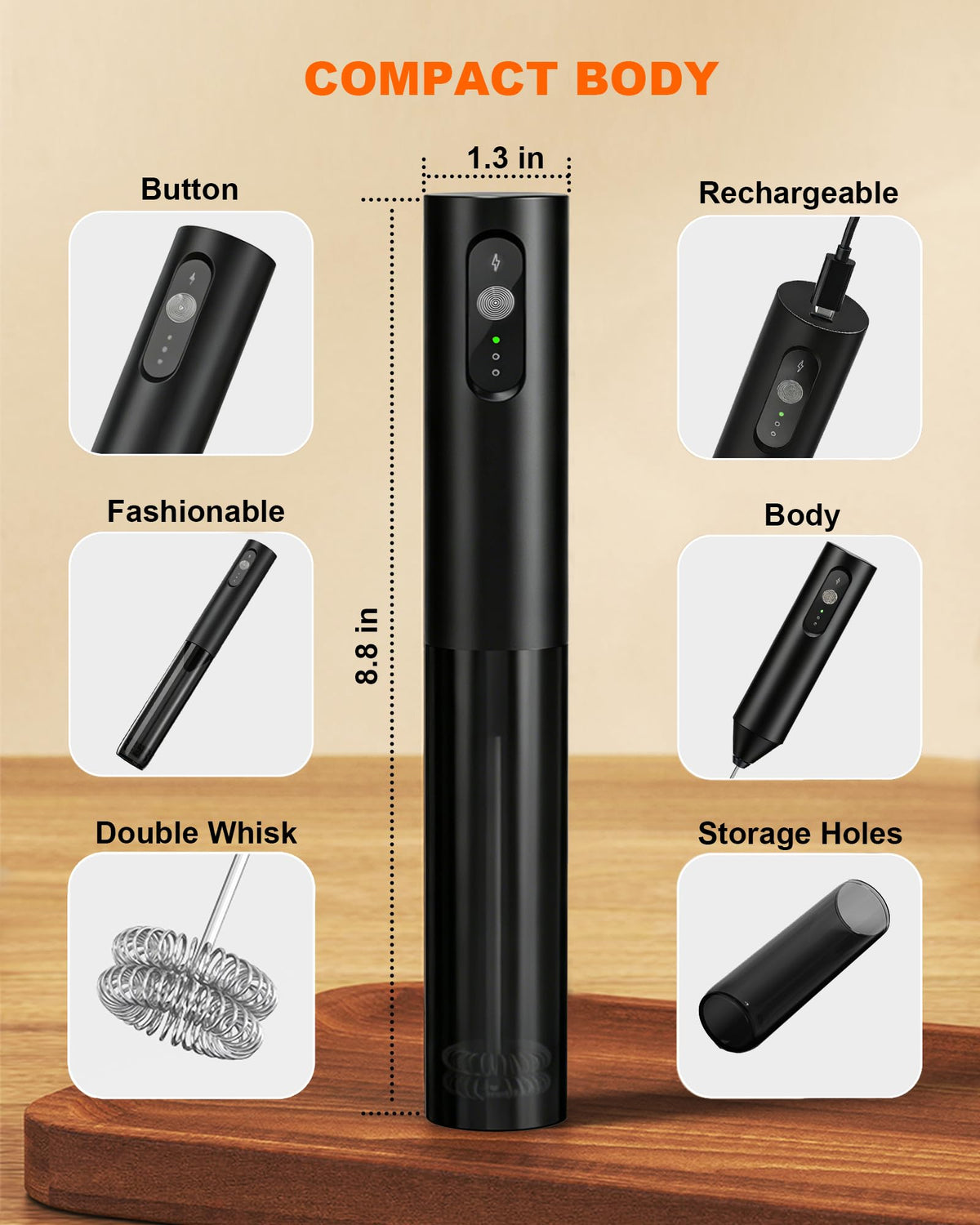 Rechargeable Handheld Milk Frother W892
