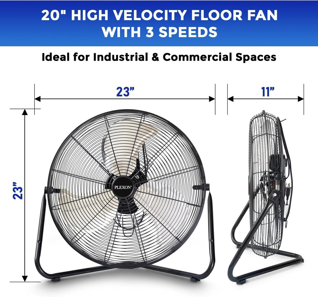20" High Velocity Floor Fan 2 Pack V763218
