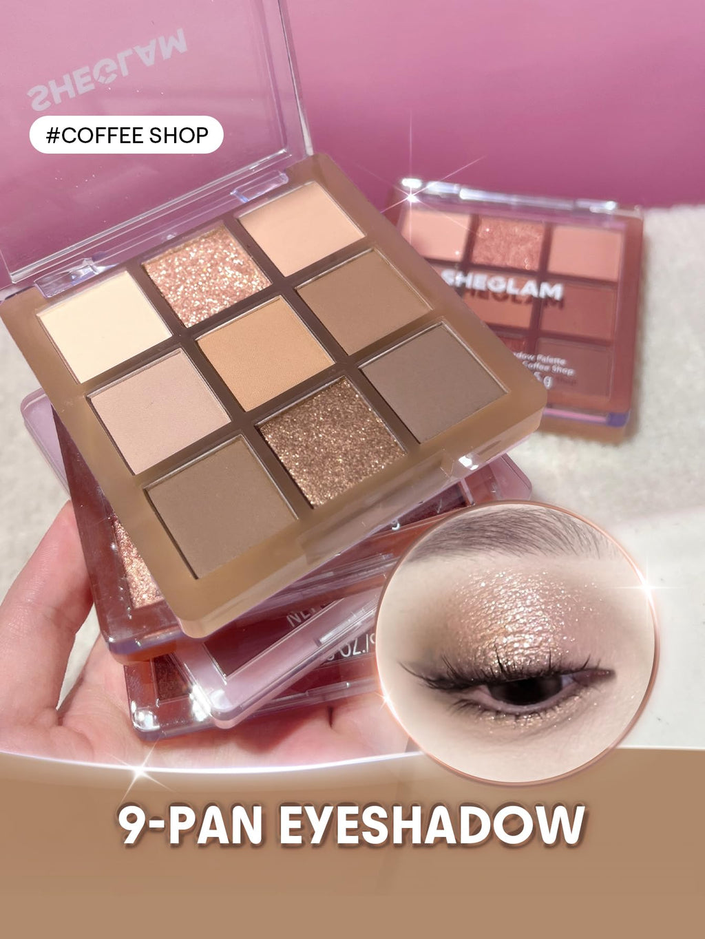 9-Color Shimmer & Matte Eyeshadow Palette A40889