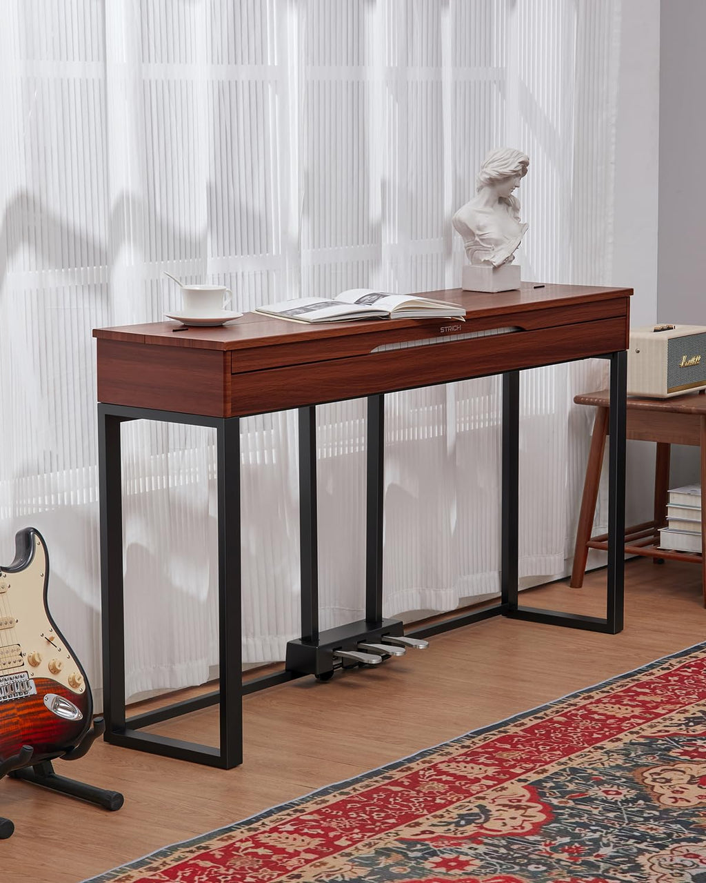 88 Keys Hammer-Action Fully Weighted Digital Piano with Furniture Stand B4370