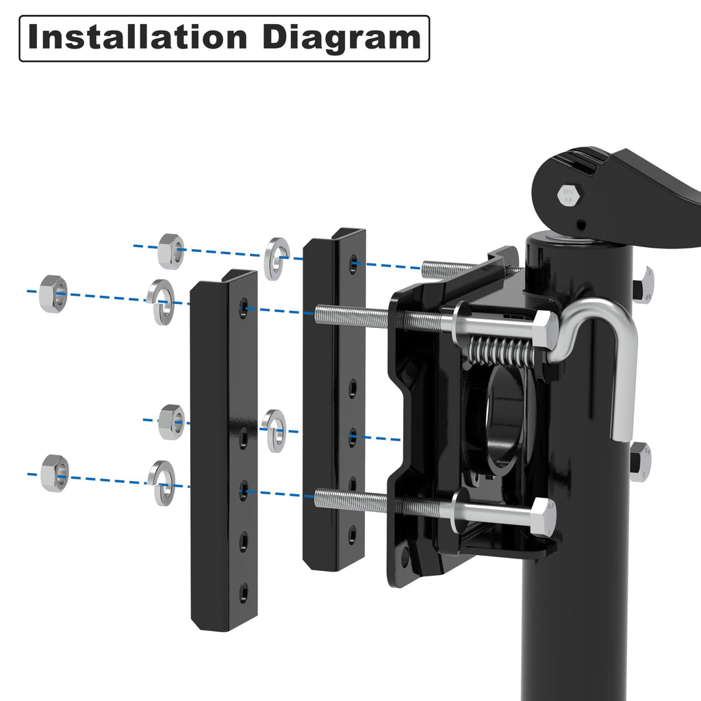 Swivel Bolt-on Trailer Jack, 10" Vertical Movement, 1000 lbs S53013