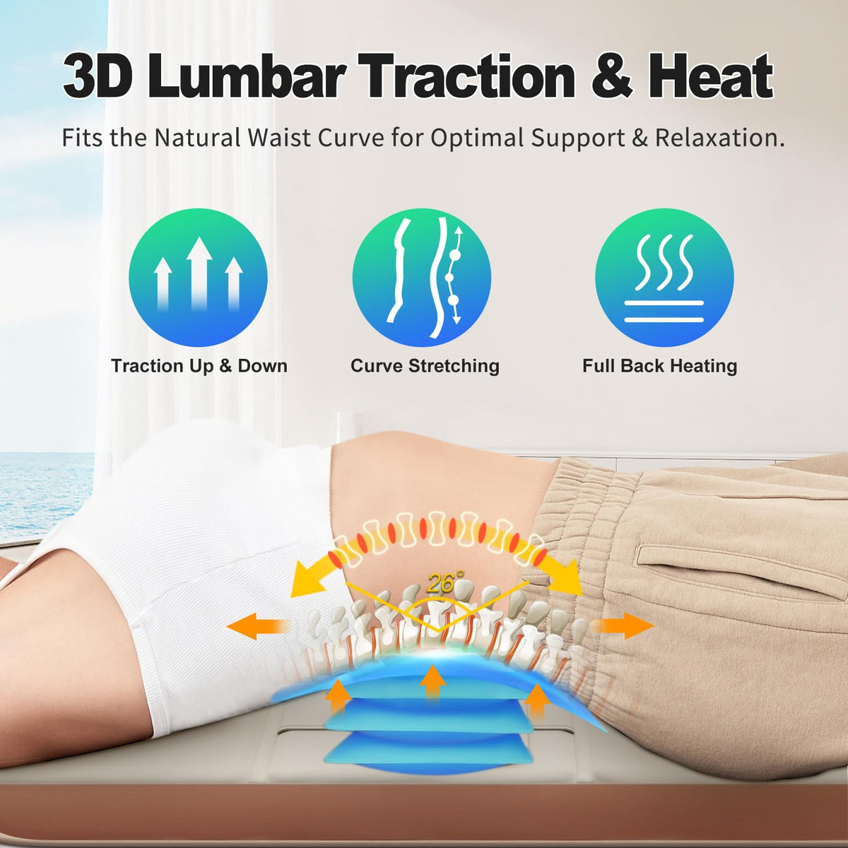 Full Body Massage Mat with 3 Heating Zones G900496
