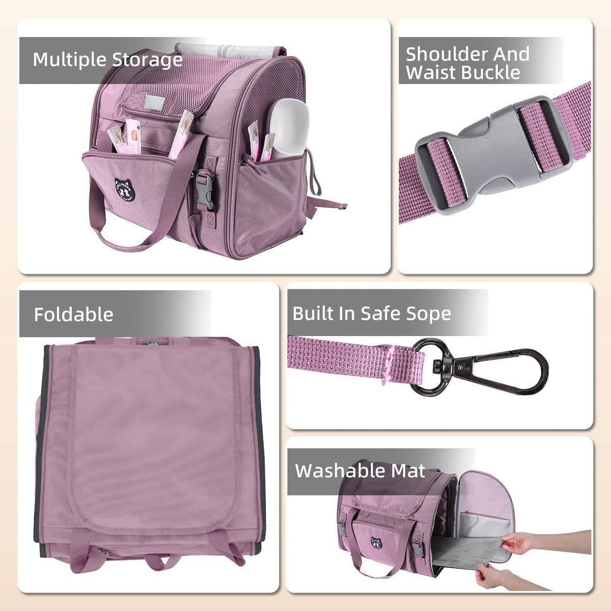 Expandable Large Cat Carrier Backpack P88800