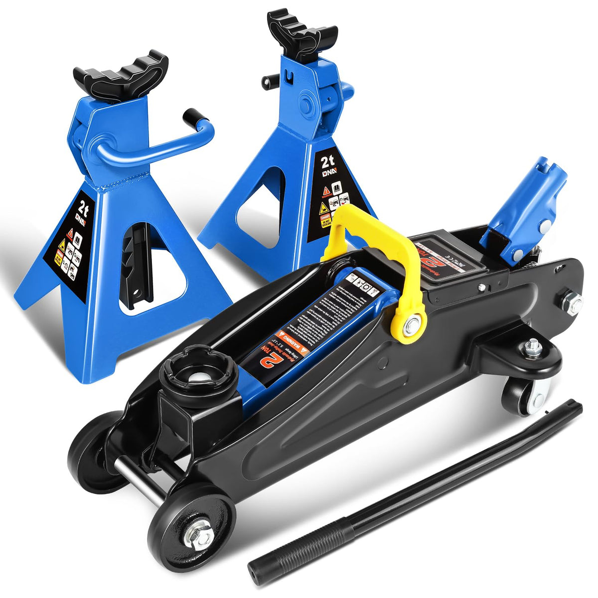 2 Ton Car Jack and Stands Kit Blue H9122