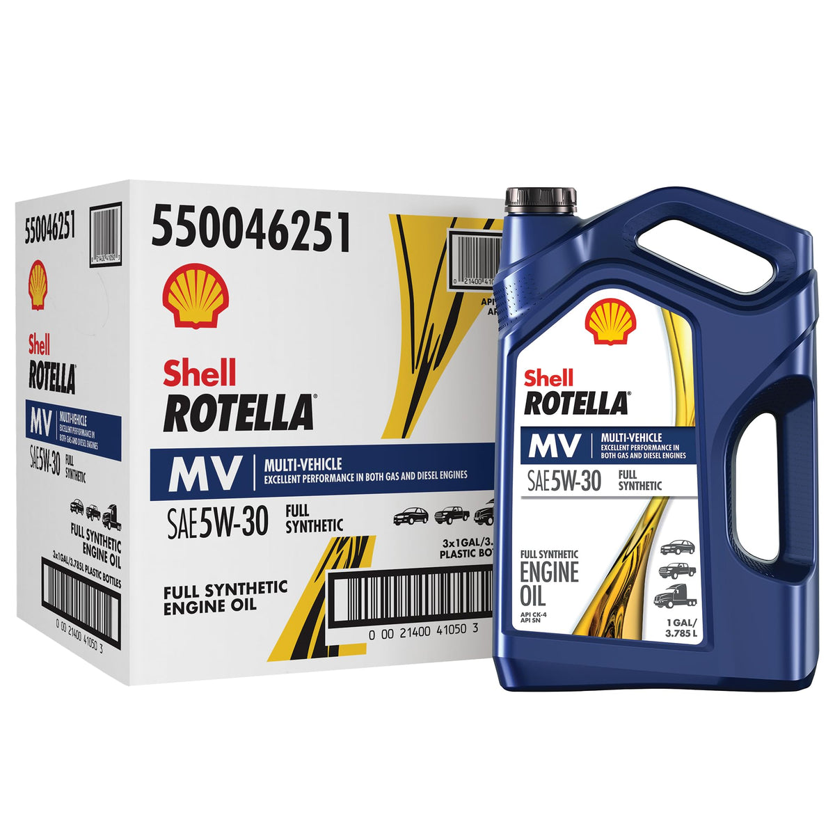 Full Synthetic 5W-30 Diesel Engine Oil, 1 Gallon (3 Pack) X692724