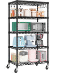 Wire Storage Rack with Wheels Metal Shelving B87396