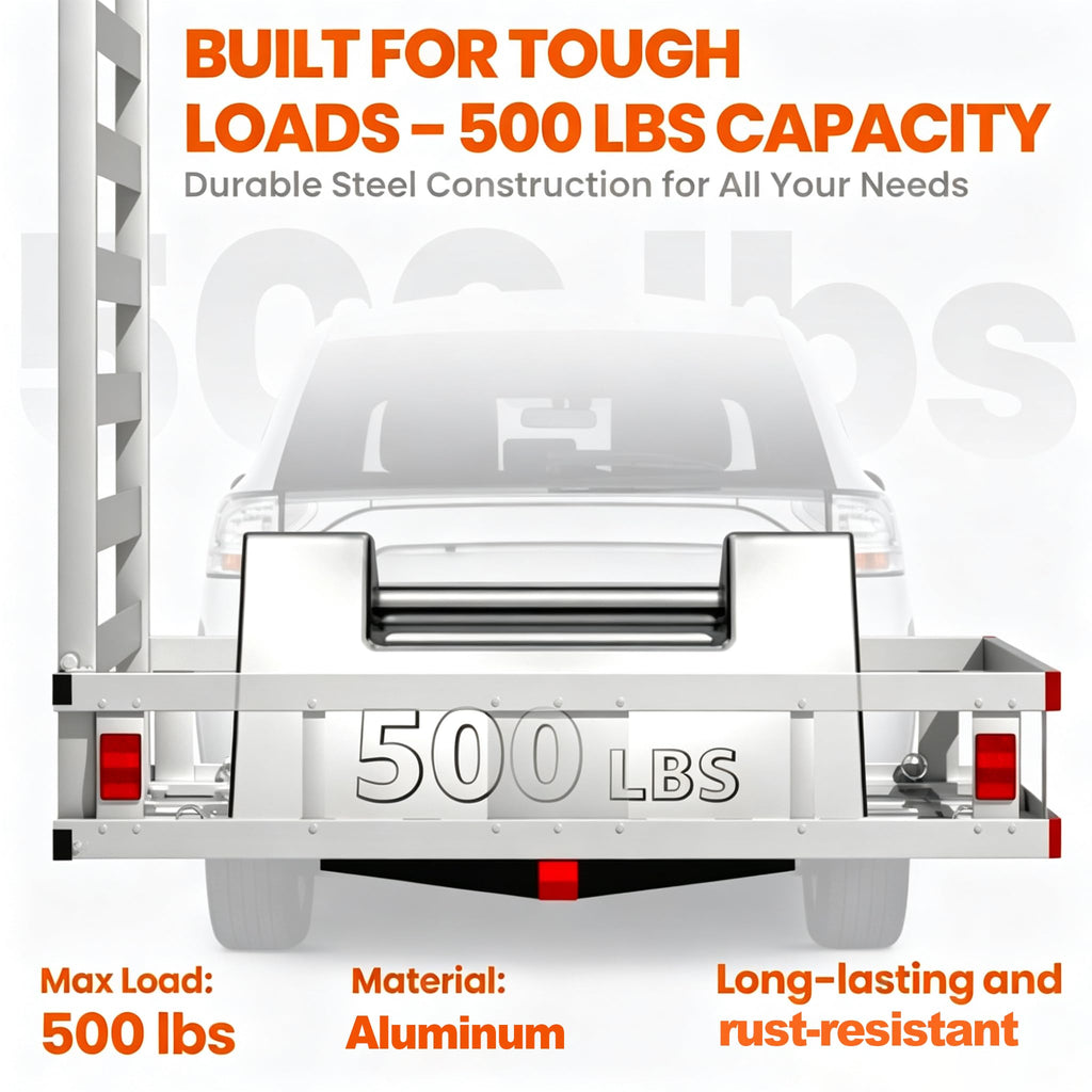 Aluminum Hitch Cargo Carrier with Ramp J19988