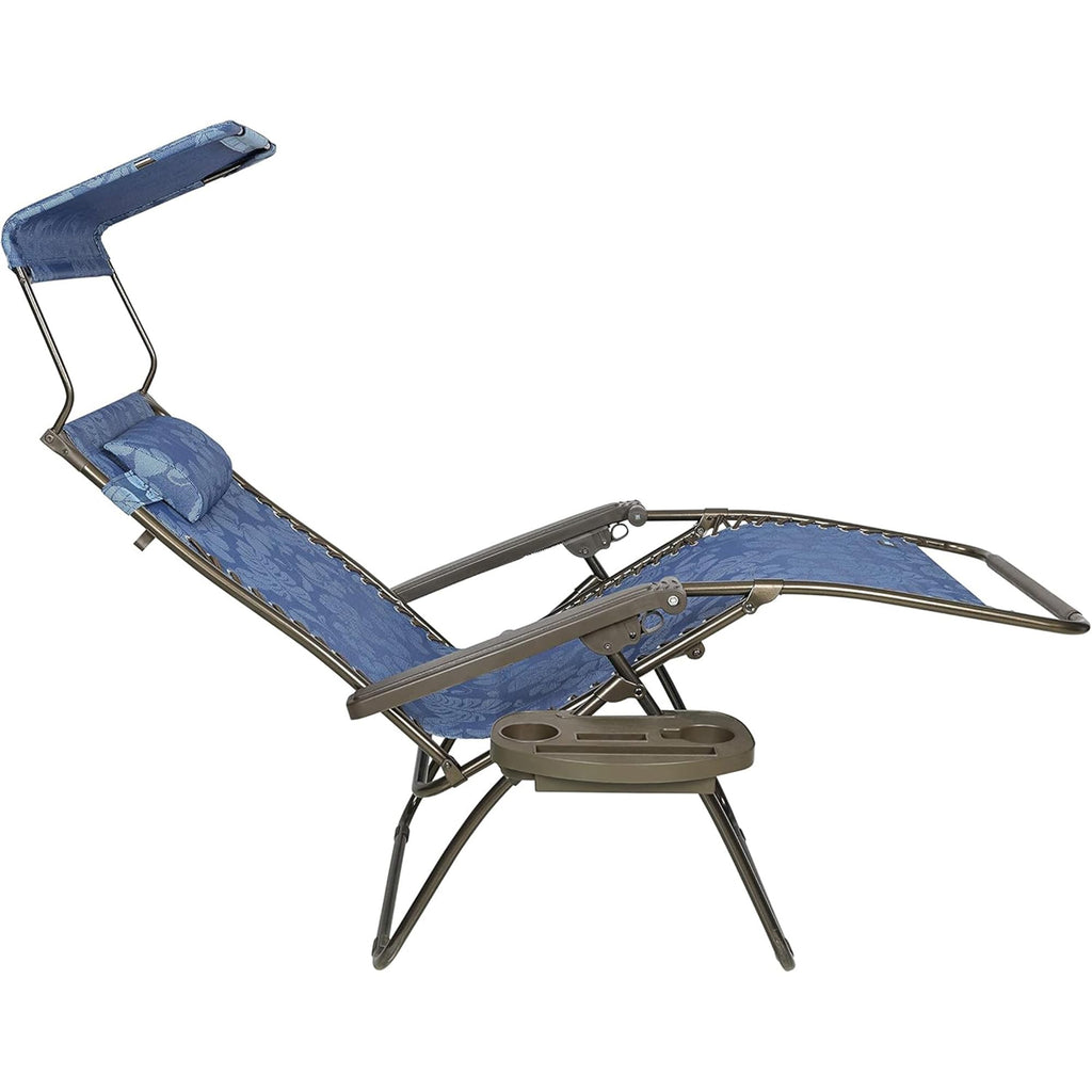 Blue Set of 2 Zero Gravity Outdoor Lounge Chair Y505