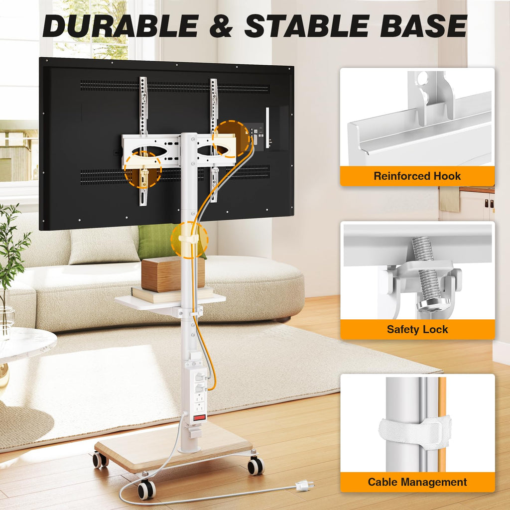 Rolling TV Stand with Power Outlet for 32-60 inch TVs A75819