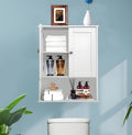 White 20x28 Inch Wall Mounted Bathroom Cabinet with Adjustable Shelf Z31068