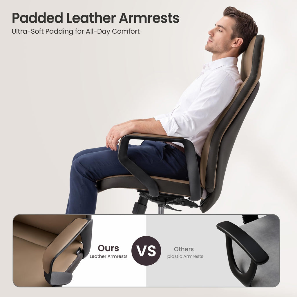 Brown Leather Executive Office Chair Q653