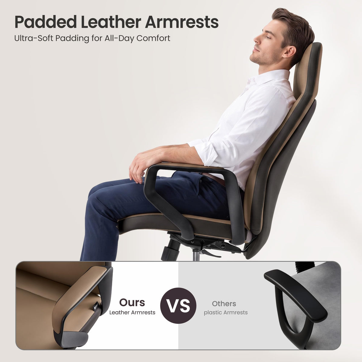 Brown Leather Executive Office Chair Q653