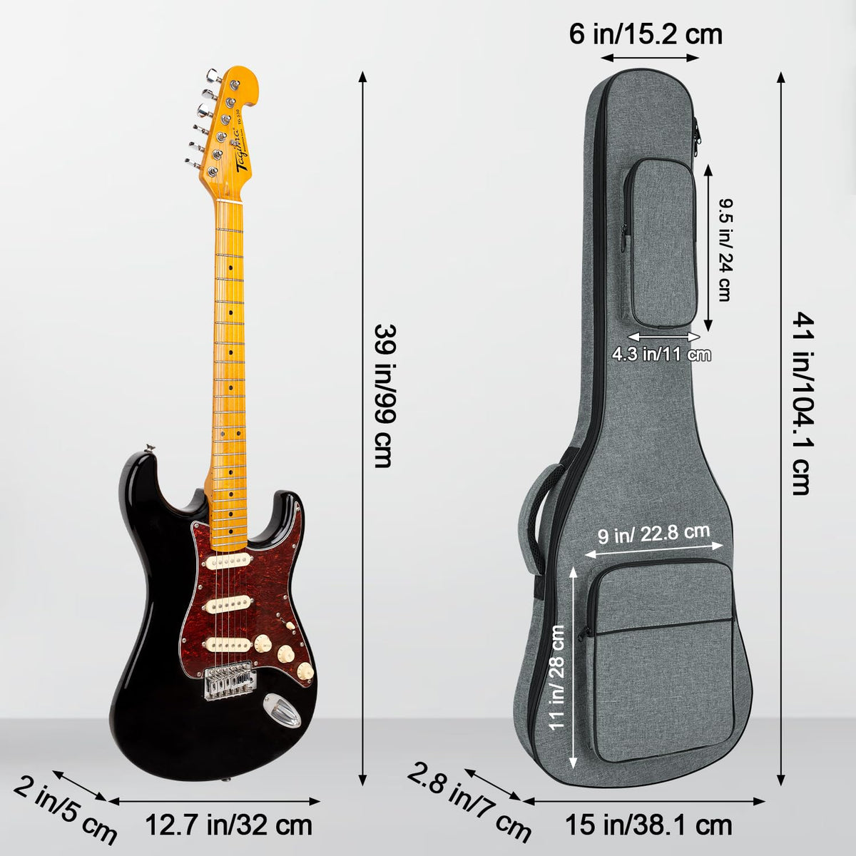 Padded Electric Guitar Gig Bag with Neck Strap P61292
