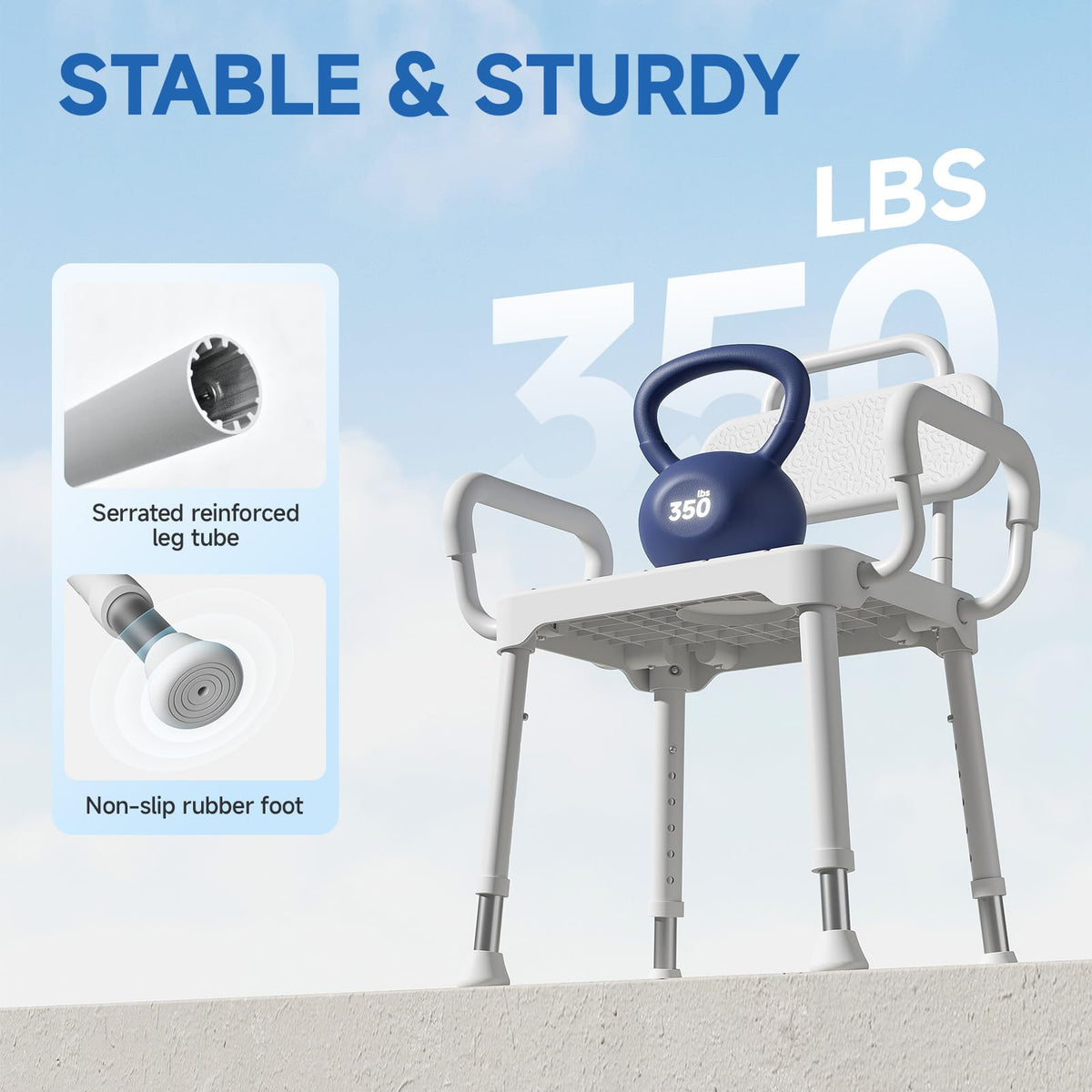 Shower Chair with Back & Arms R163