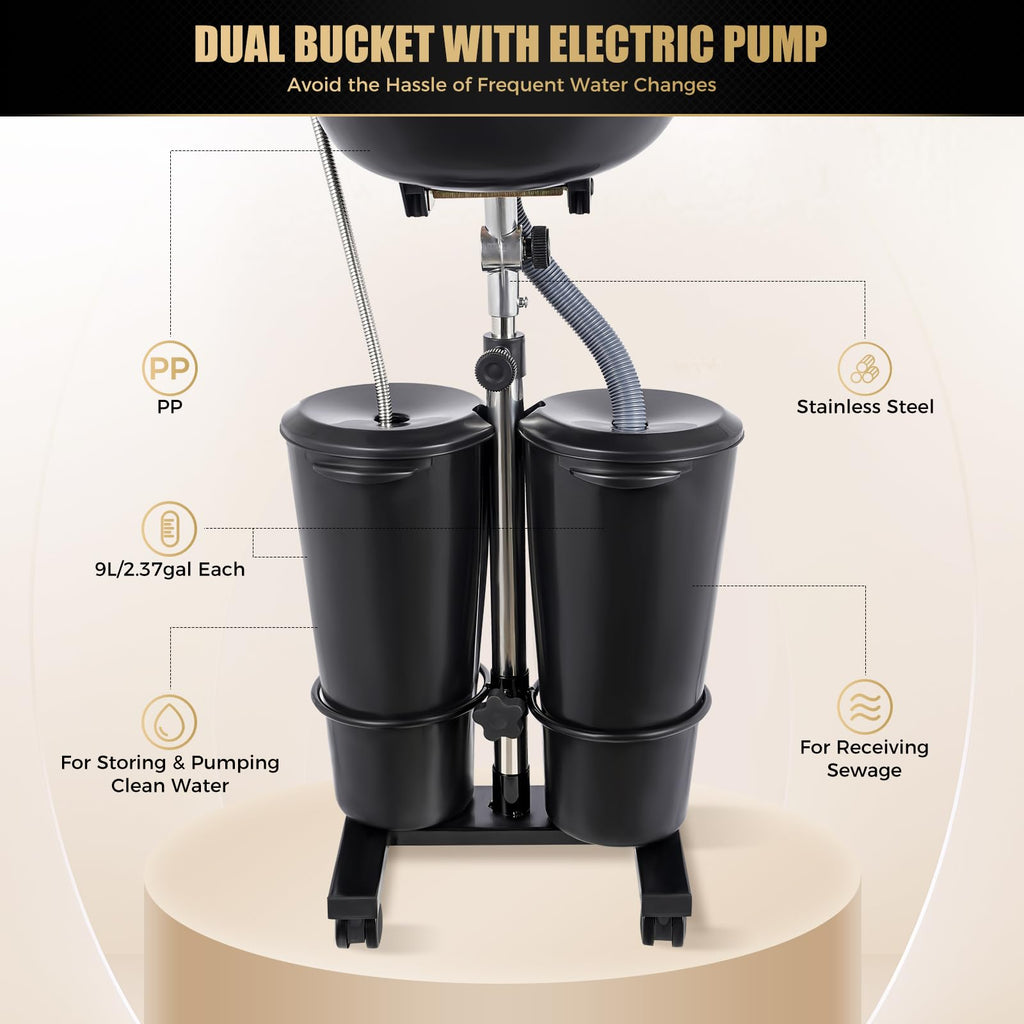 Portable Shampoo Bowl with Electric Pump J661