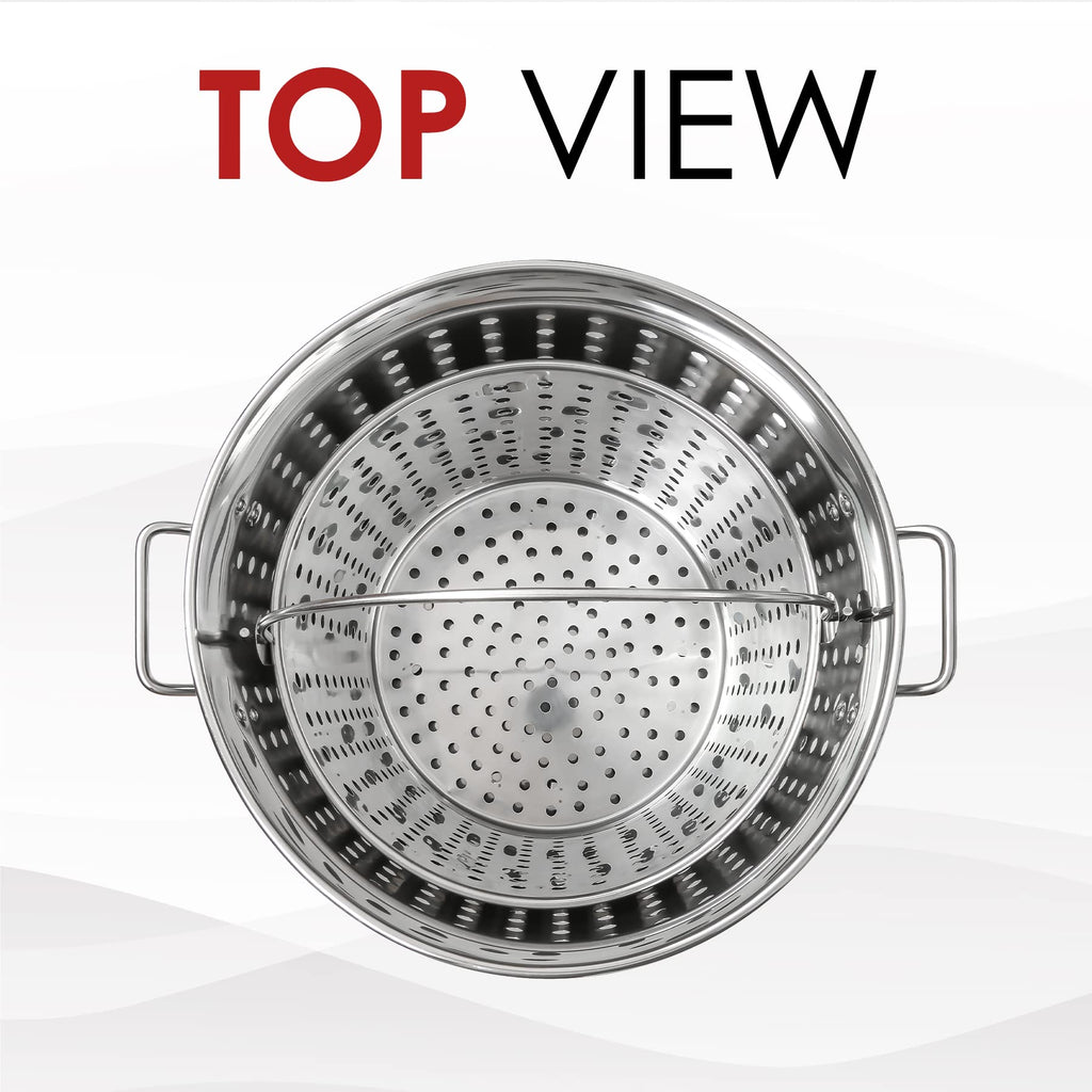 Stainless Steel Stock Pot with Steamer Basket 40 Quart Z904