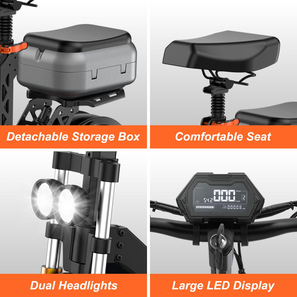 1200W Off Road Electric Scooter with Dual Suspension S4849