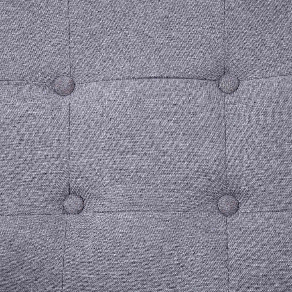 Light Gray Fabric 2 Seater Loveseat Sofa with Steel Legs I87171