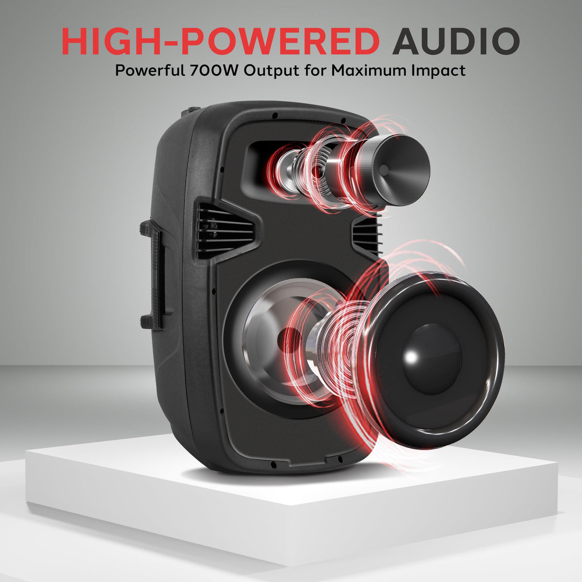 Dual 8 Inch Powered PA Speaker System E5207
