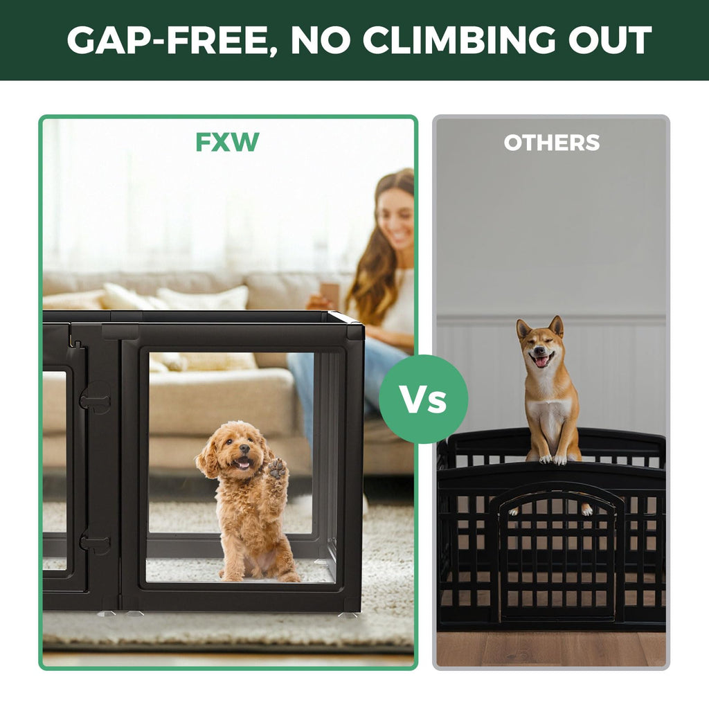 Clear Acrylic 24" H 16 Panels Dog Playpen L74139