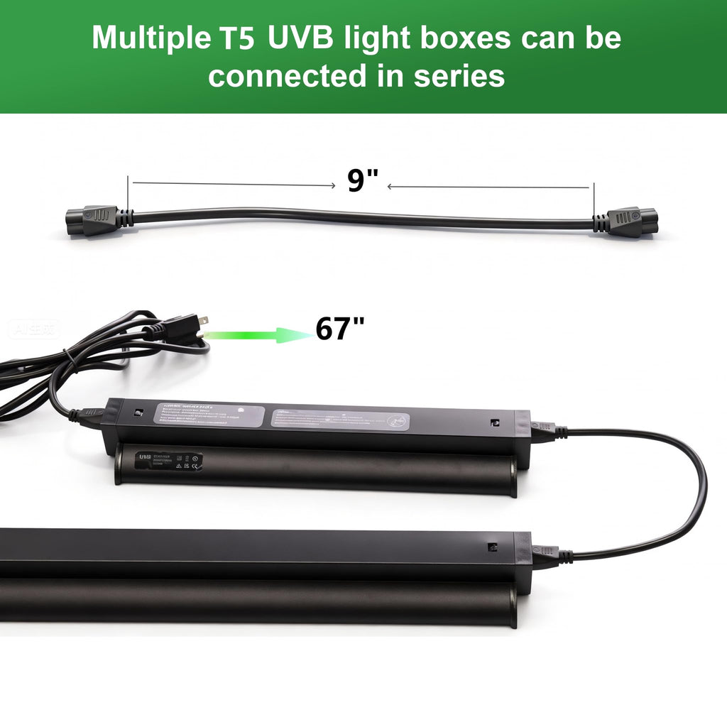 8W T5 UVB UVA Reptile Light Fixture and Bulb Kit W356