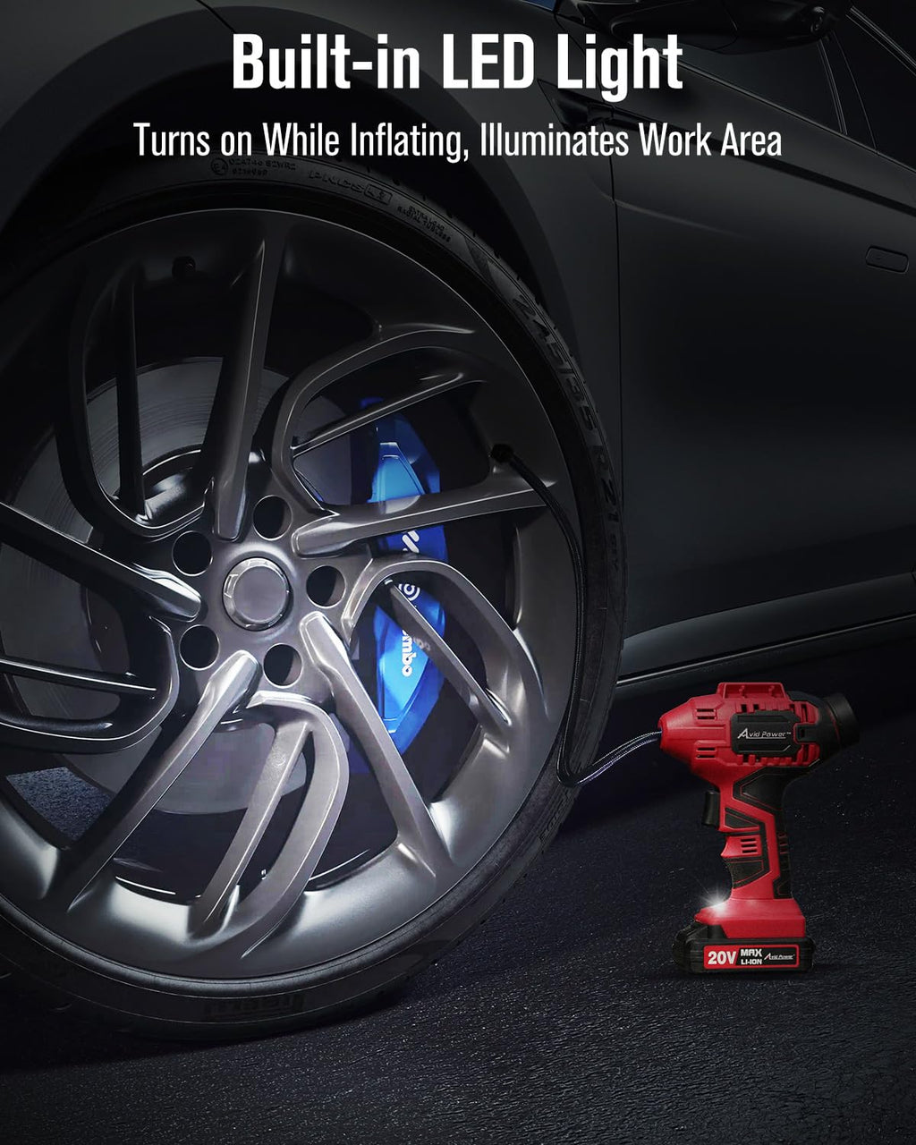 Cordless Tire Inflator Portable Air Compressor G9992
