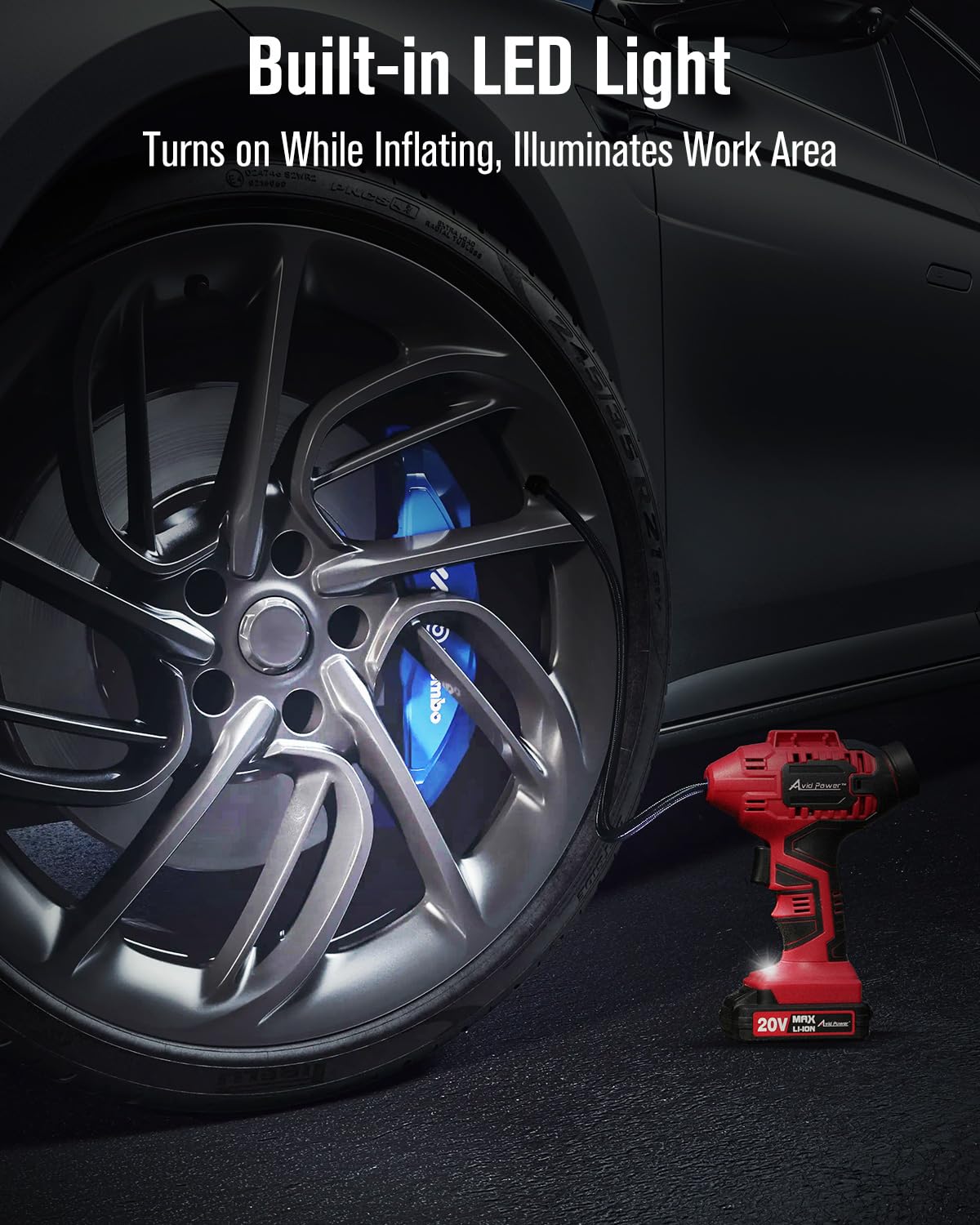 Cordless Tire Inflator Portable Air Compressor G9992