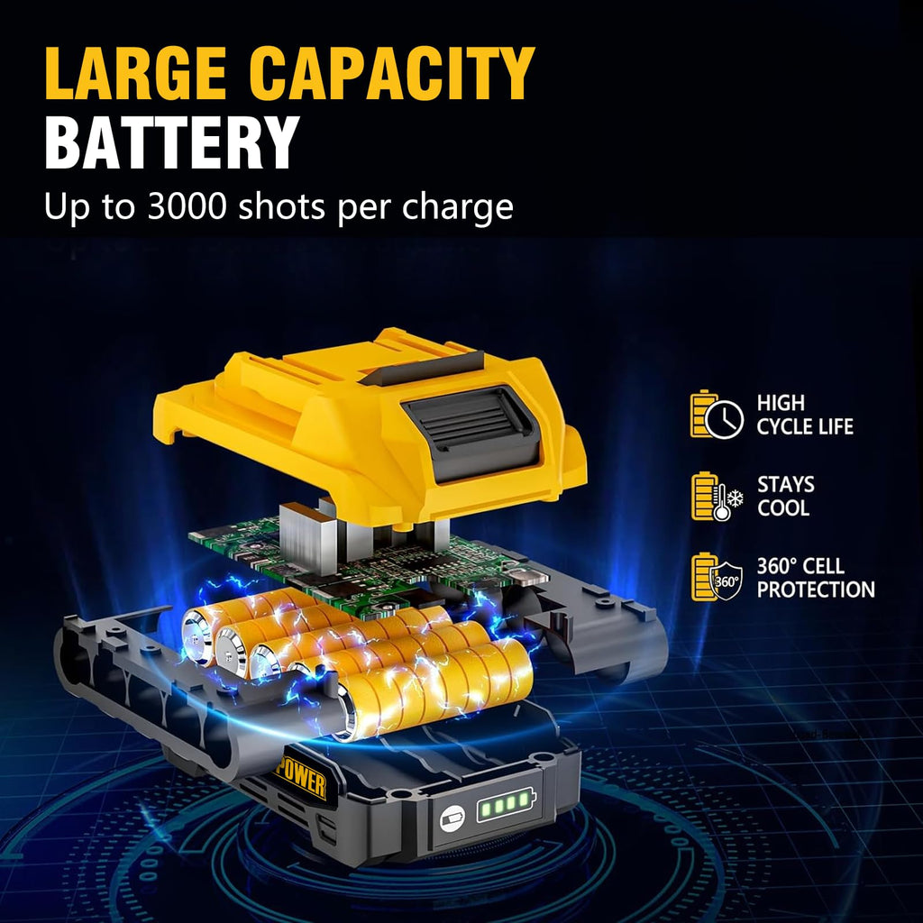 3/8'' Crown 18 Gauge 2 in 1 Cordless Brad Nailer/Electric Stapler with Battery & Charger G75160
